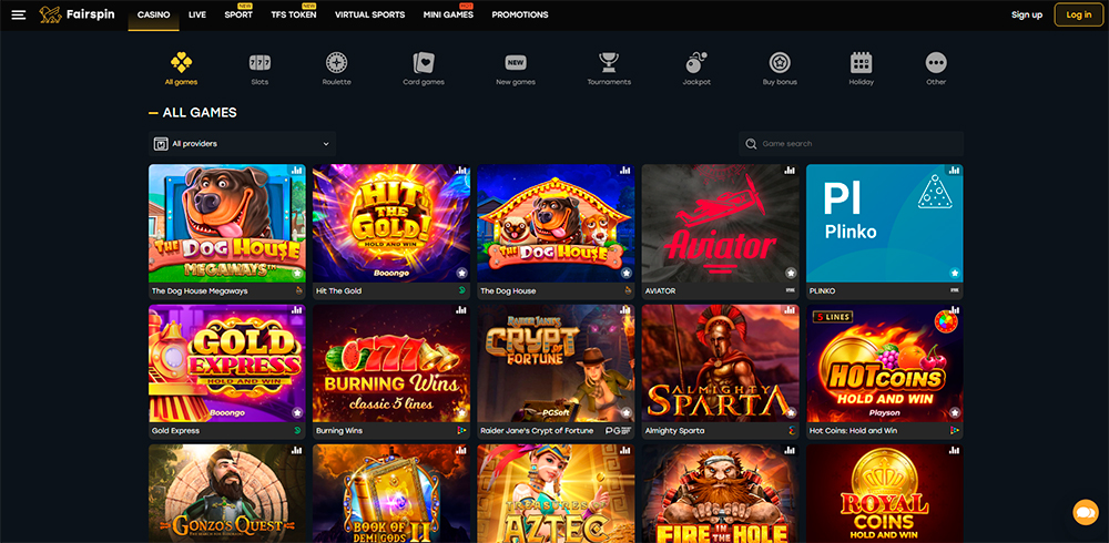 FairSpin Casino Games