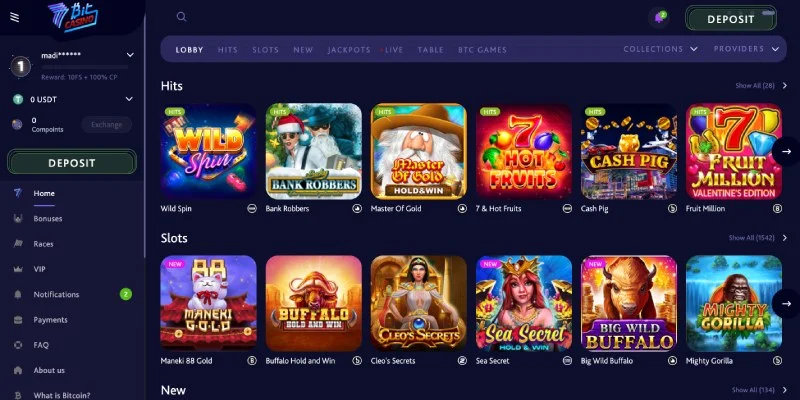 Graj w gry 7bitCasino